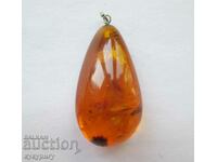 Beautiful amber drop pendant locket amber