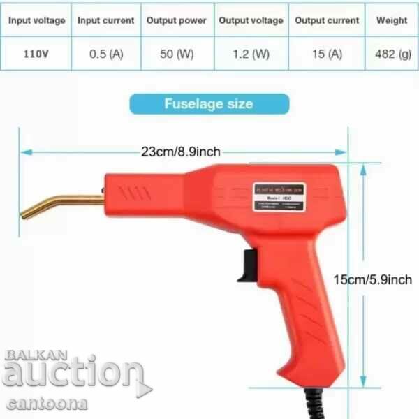 Fier de lipit pentru lipirea plasticului, complet cu 200 de cleme - 5