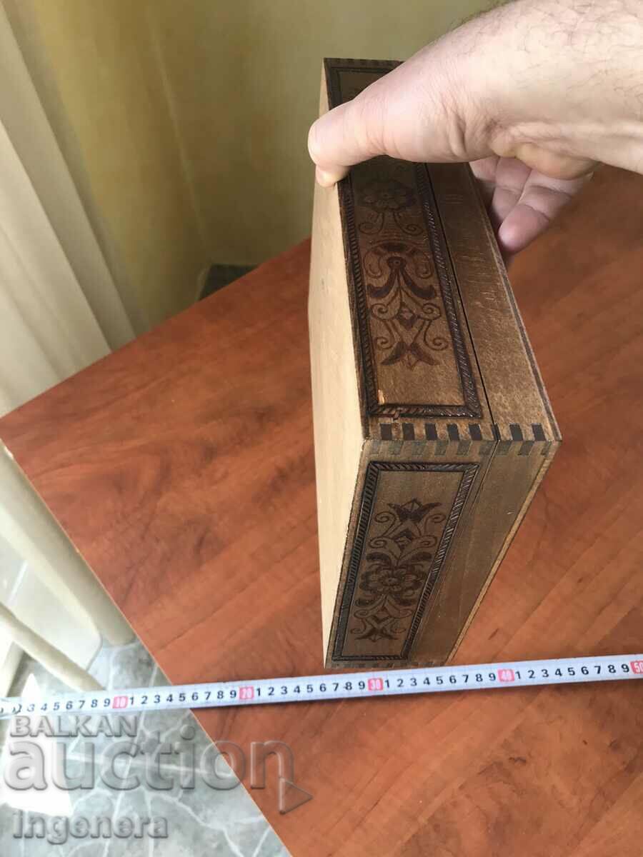 BOX WOOD PYROGRAPH DRAWING ANTIQUE FROM SOCA MOSTRA - 5 BOX WOOD PYROGRAPH DRAWING ANTIQUE FROM SOCA MOSTRA - 5