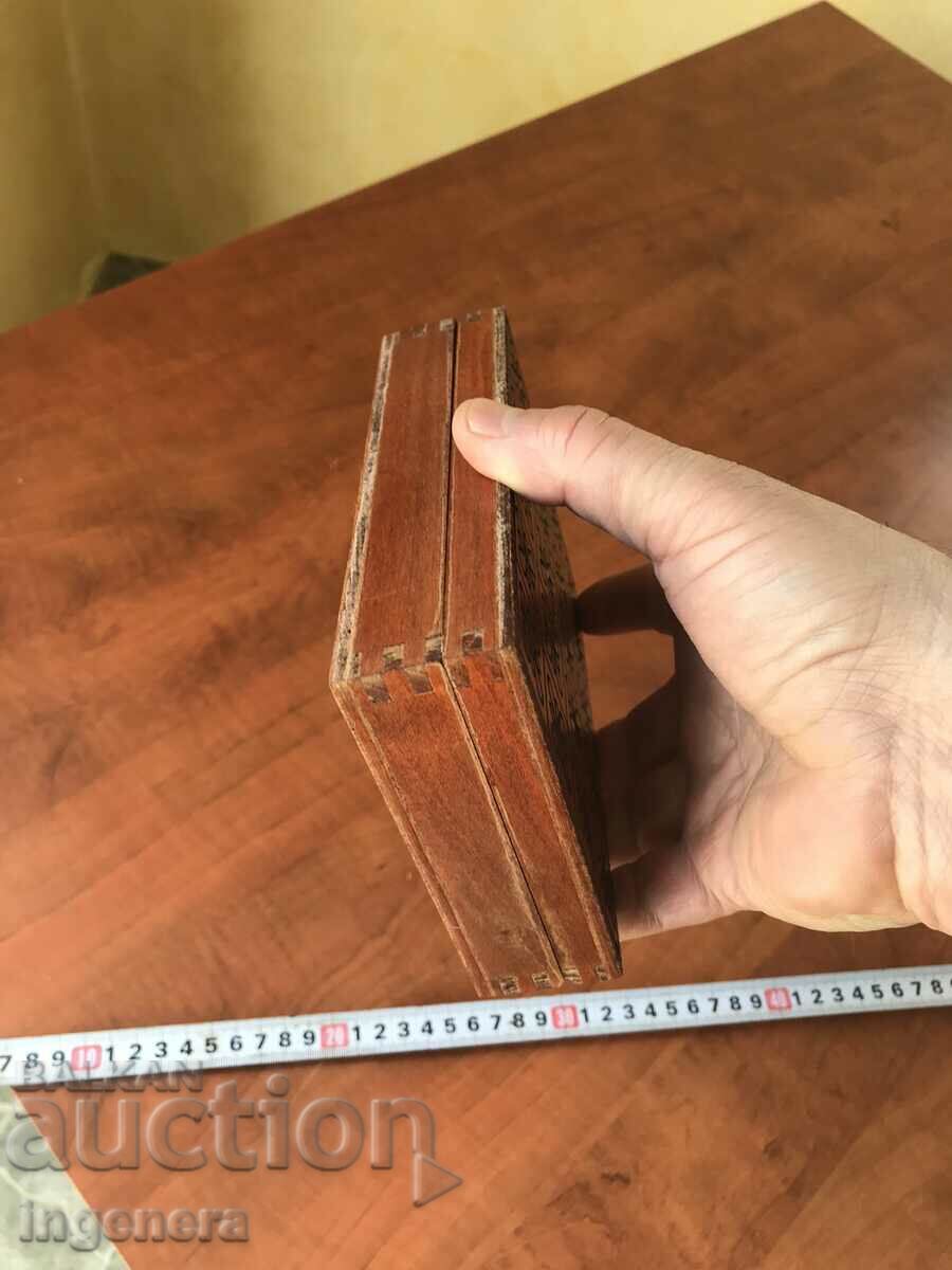 BOX WOOD PYROGRAPH DRAWING ANTIQUE FROM SOCA MOSTRA - 5 BOX WOOD PYROGRAPH DRAWING ANTIQUE FROM SOCA MOSTRA - 5