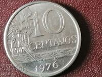 10 центаво 1976 год Бразилия