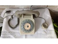 Стар телефон със шайба и две слушалки - CTD PARIS S63 -1970г