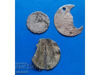 Три османски сребърни монети
