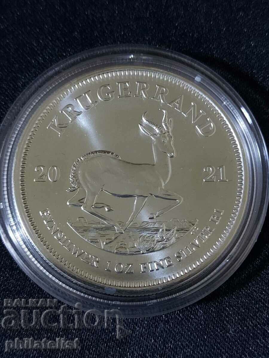 Южна Африка 2021 - 1 OZ - Кругерранд – Сребърна монета