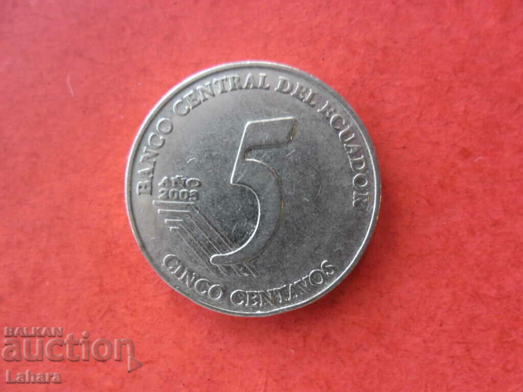 5 centavos 2003 Ecuador