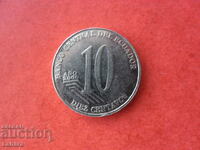 10 центавос 2000 г. Еквадор