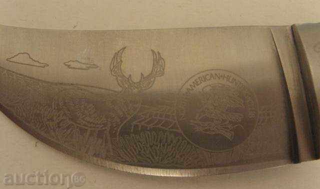 Hunting Knife "NORTH AMERICAN HUNTING CLUB" 90x 185 - 6 Hunting Knife "NORTH AMERICAN HUNTING CLUB" 90x 185 - 6