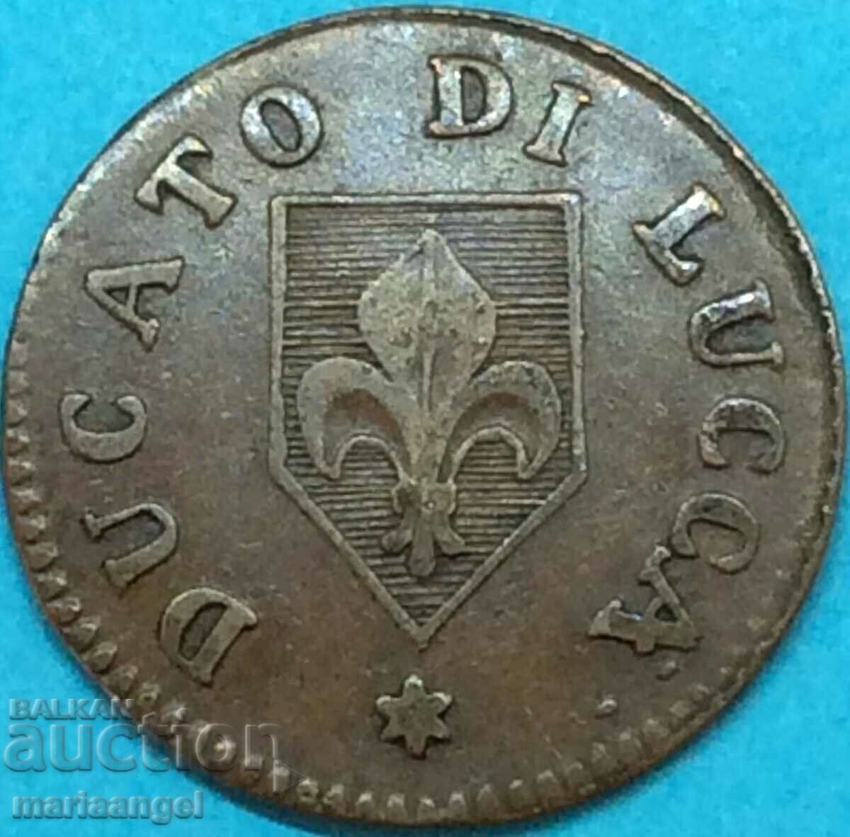 2 catrene 1826 Ducat de Lucca Italia Carlo L. Di Borbon