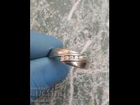 Сребърен пръстен с циркони 5 броя