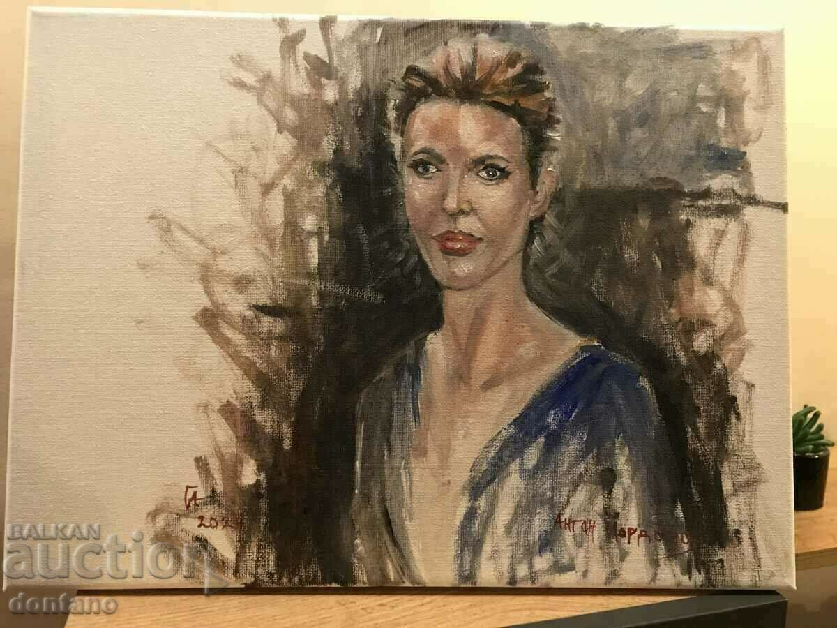 Oil painting - Female portrait 40/30