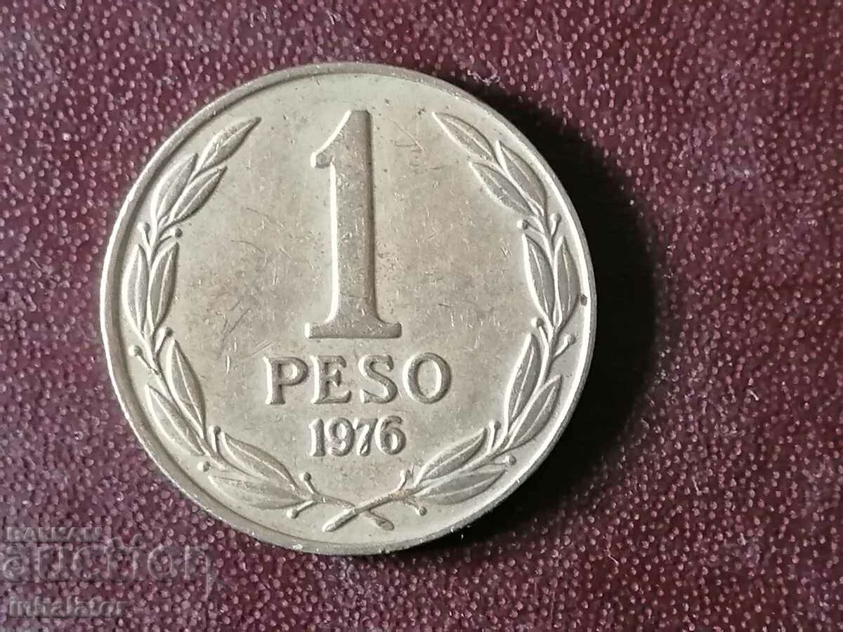 Чили 1 песо 1976 год