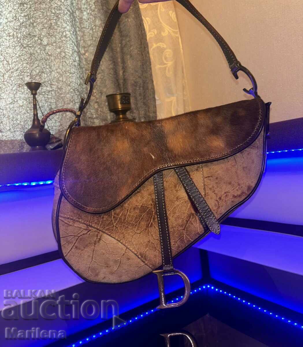 CD collection bag in suede