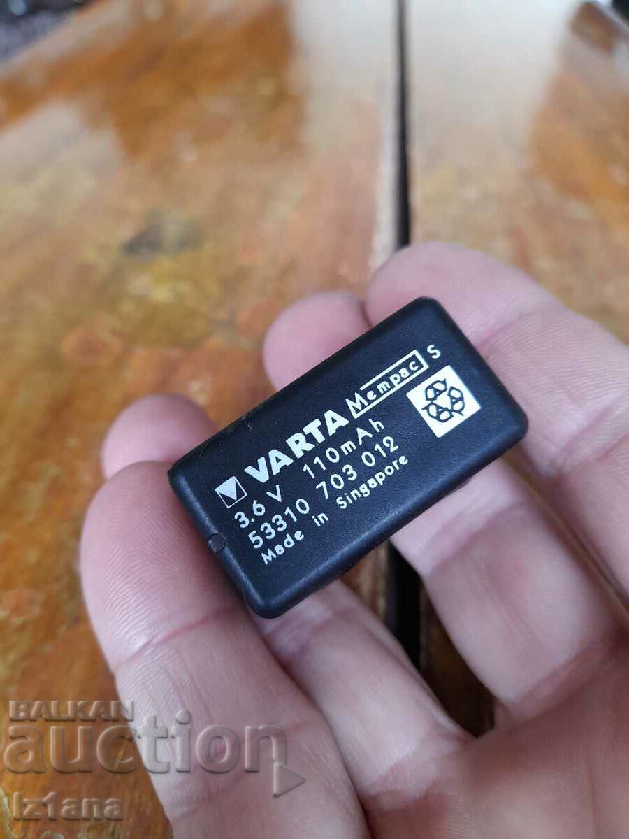 Battery Varta Mempac 3.6V, 110mah with price 32.00 BGN | € 16.36 Battery Varta Mempac 3.6V, 110mah with price 32.00 BGN | € 16.36