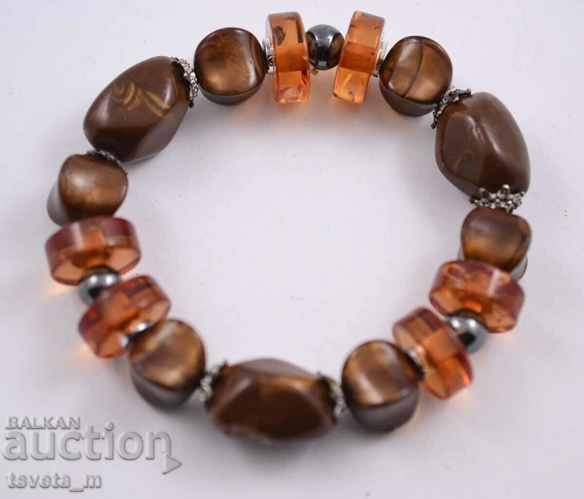 Amber rubber band bracelet