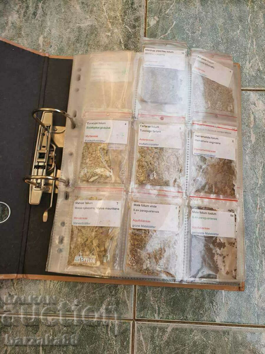 Old album Folder with about 100 types of herbs Old album Folder with about 100 types of herbs