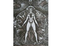 Engraving Bookplate Erotic Vasyl Fenchak Ukraine