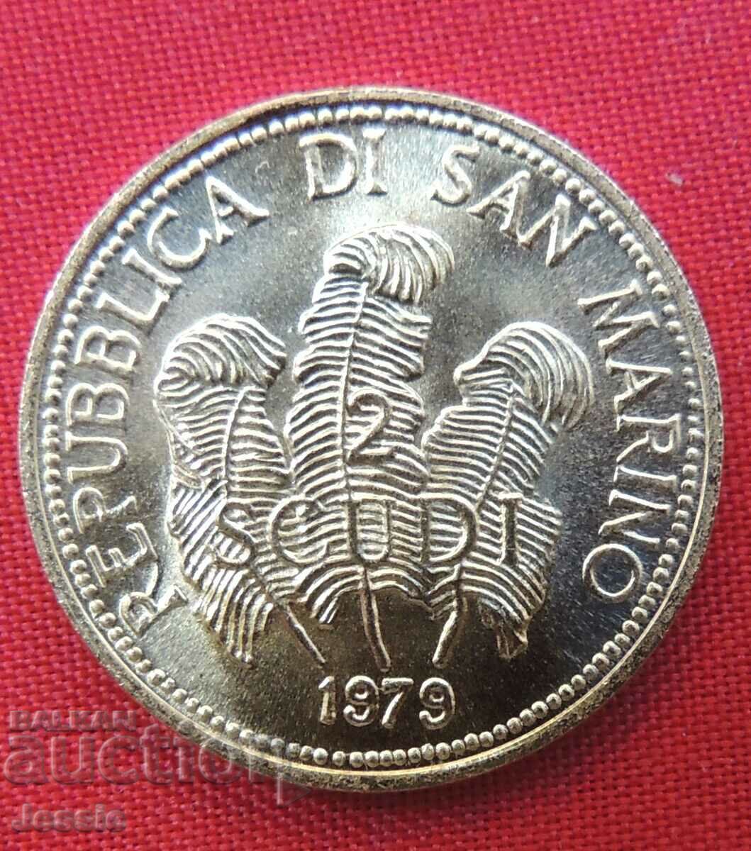 2 Scudi 1979 Republica di San Marino (χρυσός) UNC