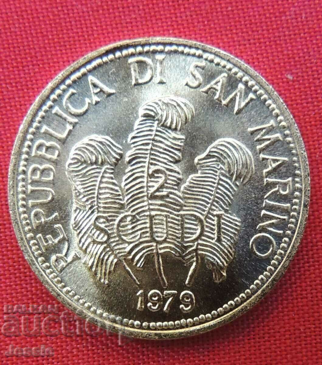 2 Scudi 1979 Republica di San Marino (gold) UNC