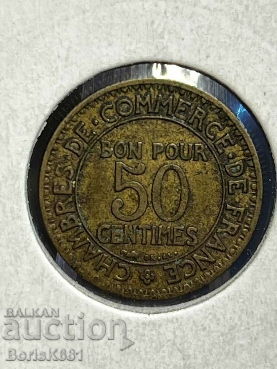 50 Centimes 1921 Γαλλία