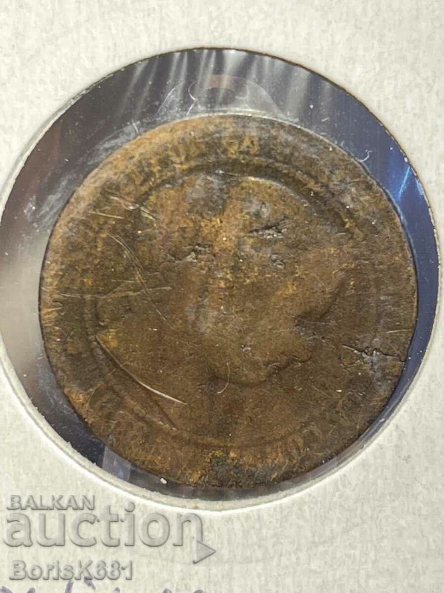 2,5 Centimos 1868 Spania