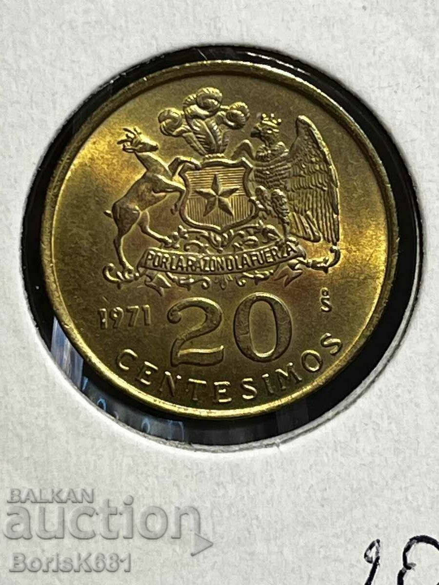 20 Centissimi 1971 AU/UNC