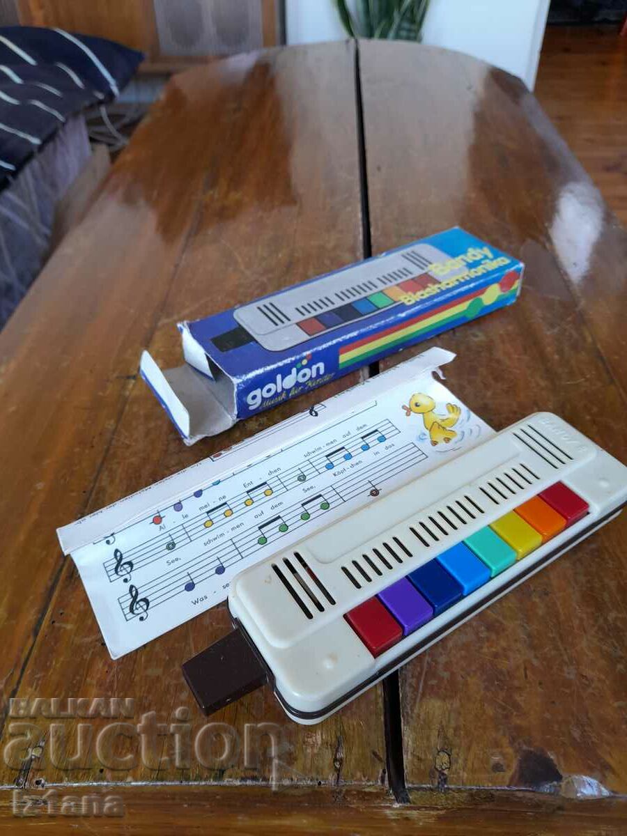 Old toy, musical instrument, Goldon Bandy harmonica - 6 Old toy, musical instrument, Goldon Bandy harmonica - 6