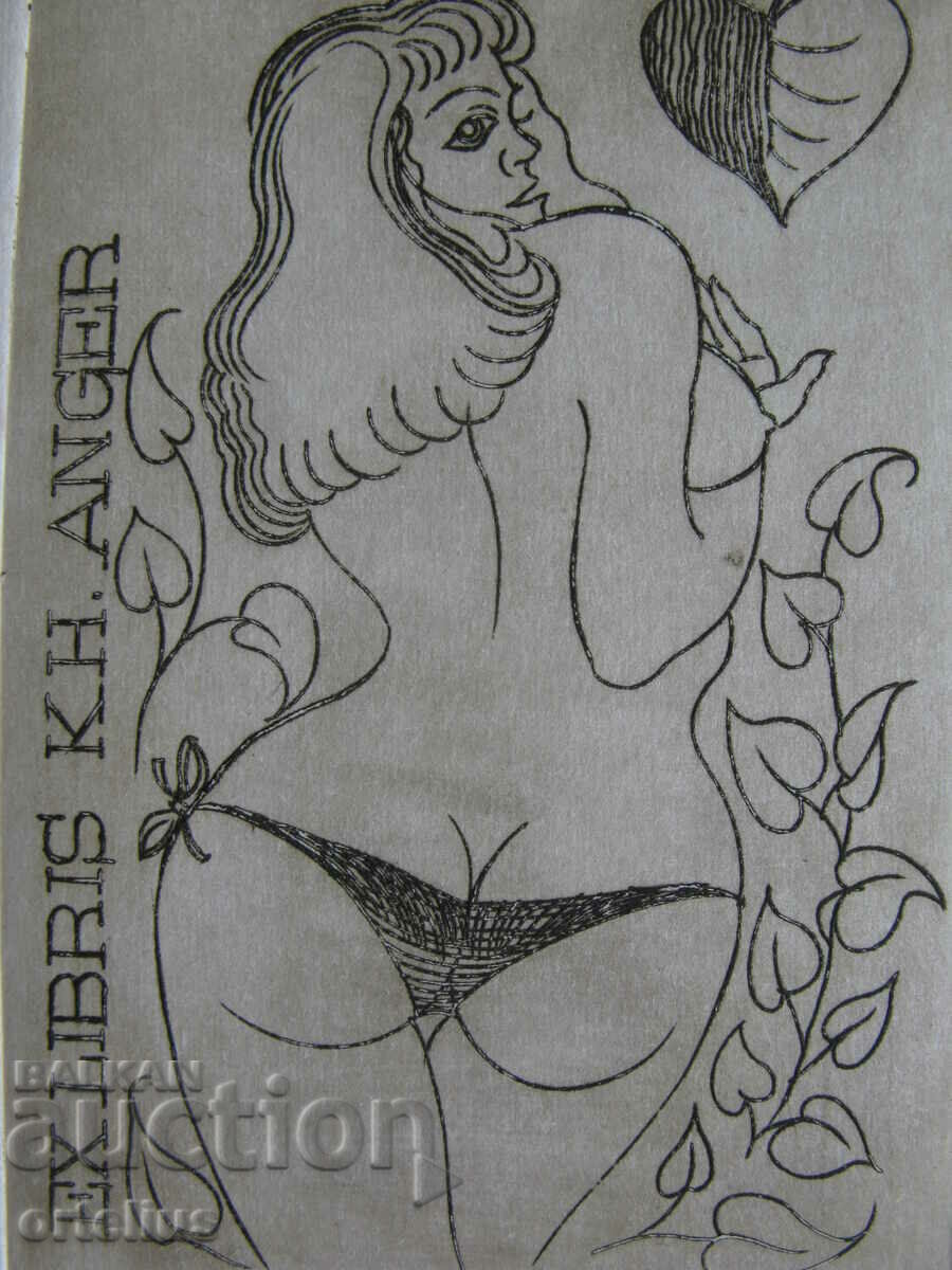 Graphics Bookplate engraving etching Nude body