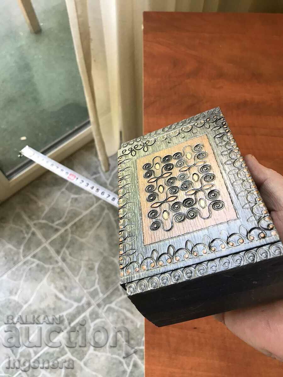 BOX WOOD PYROGRAPH DRAWING ANTIQUE FROM SOCA MOSTRA - 5 BOX WOOD PYROGRAPH DRAWING ANTIQUE FROM SOCA MOSTRA - 5