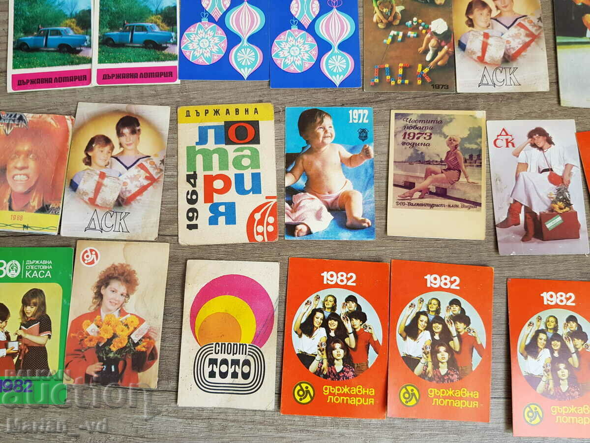 Delivery of Lot of social calendars 1972-1988 year Delivery of Lot of social calendars 1972-1988 year