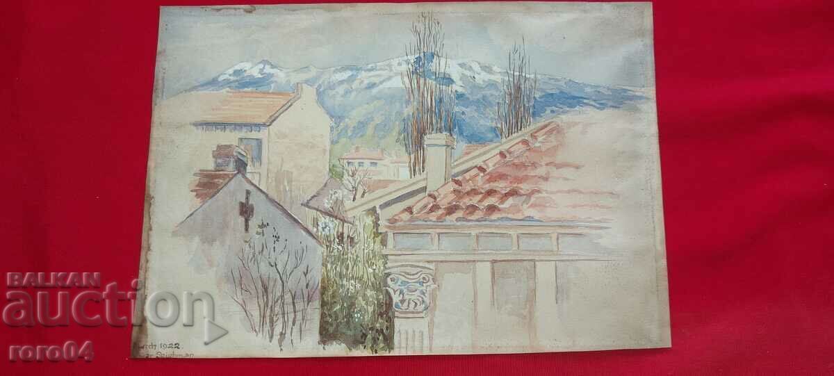 ΜΑΡΤΗΣ 1922. 13 KING SHISHMAN - Ακουαρέλα