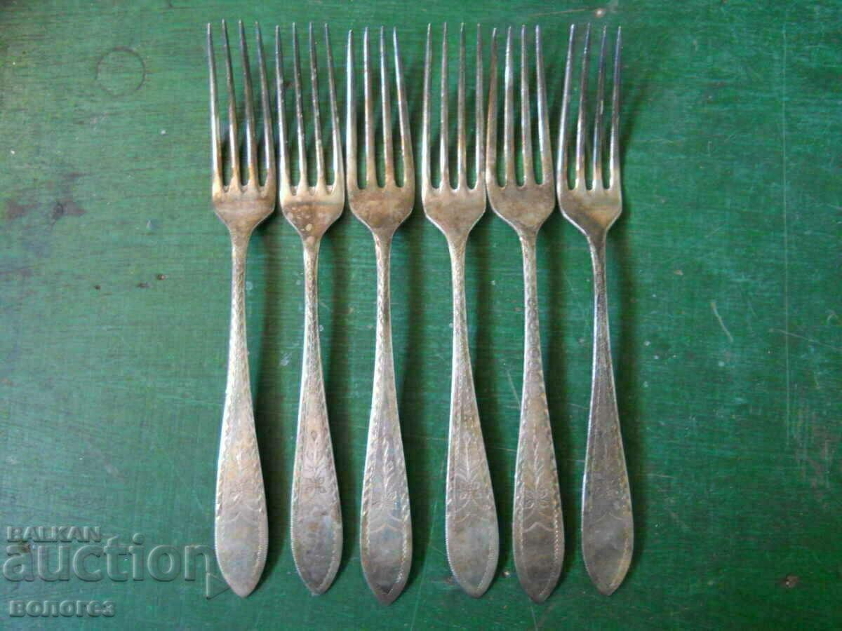 Set of silver-plated forks (Germany)