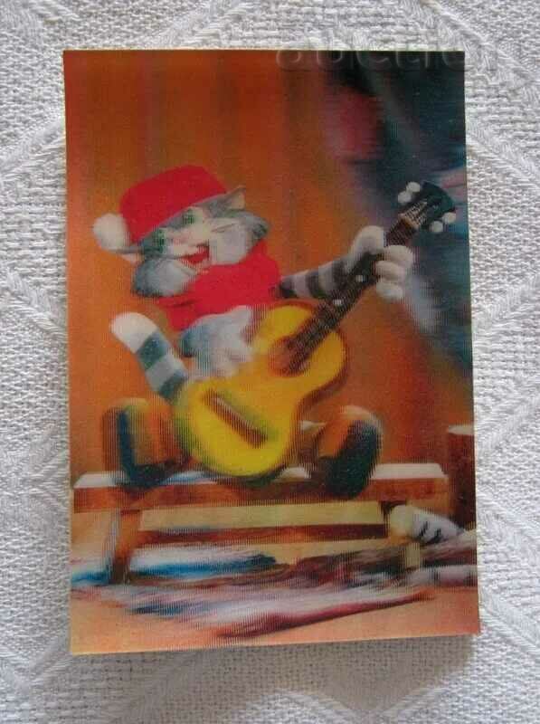 3D STEREO THE CAT MATROSKI CALENDAR 1987