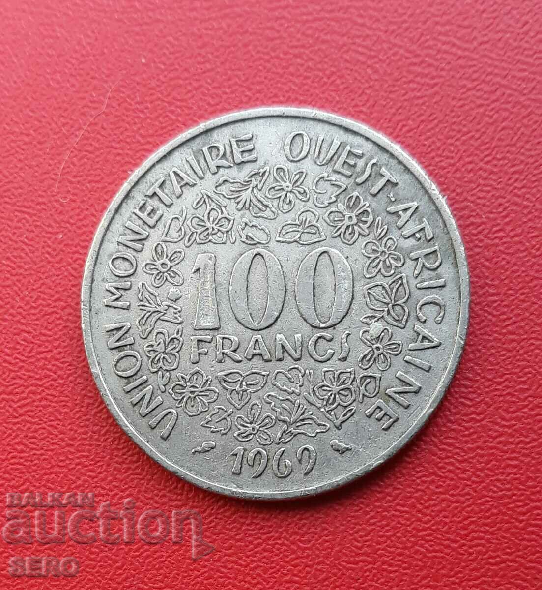 Africa de Vest Franceză - 100 de franci 1969