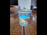 Old bucket of La Fete Honey