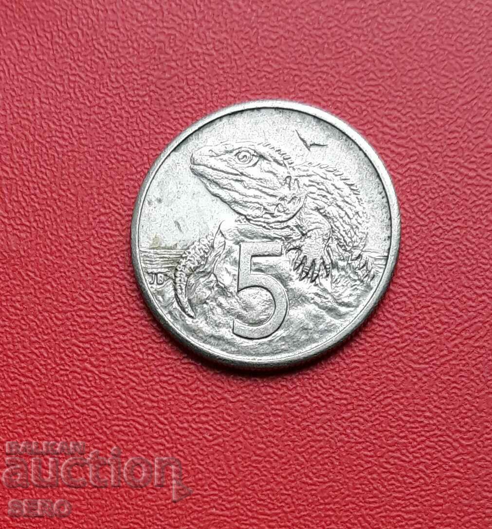 New Zealand-5 cents 1985