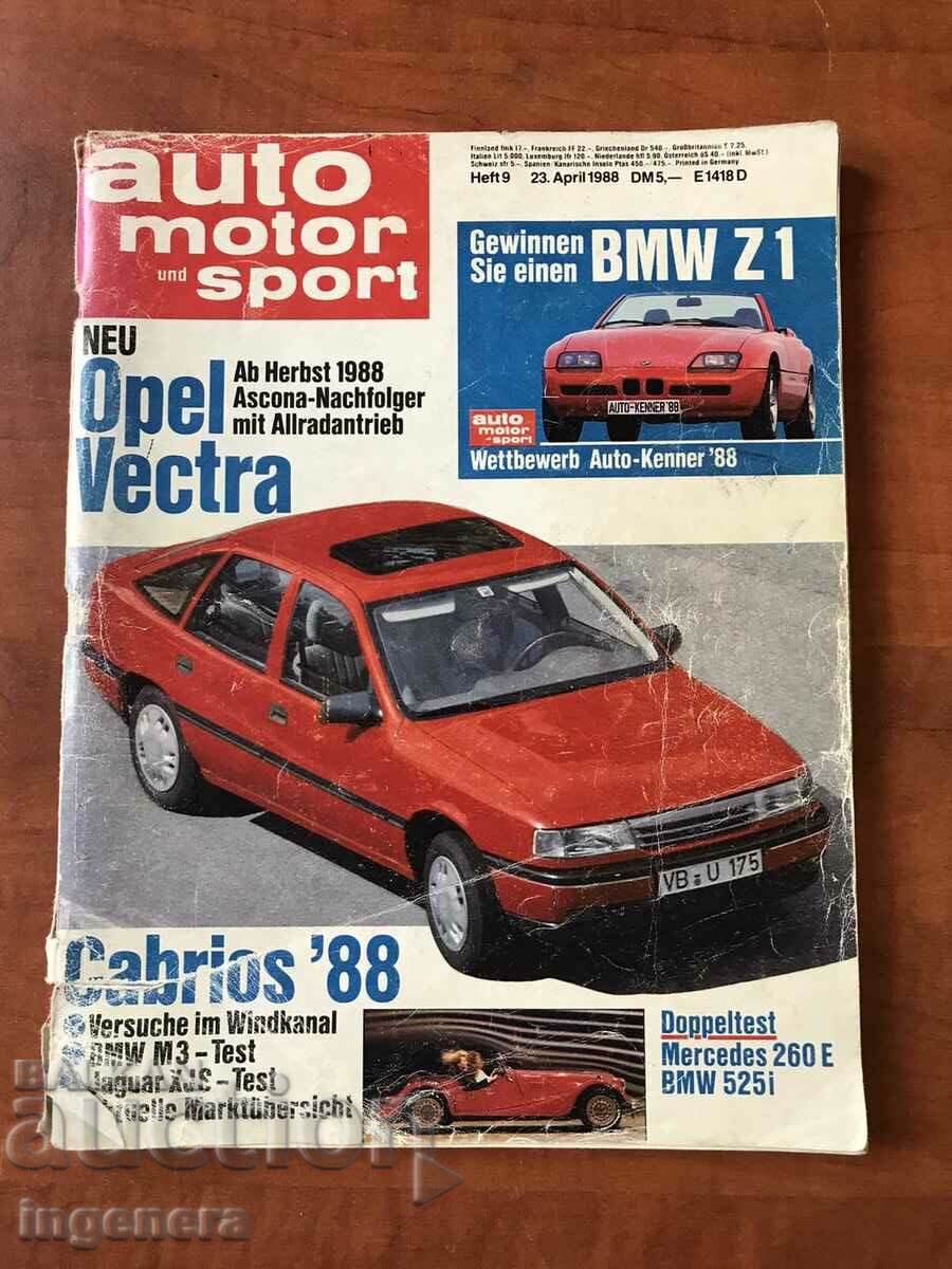 REVISTA "auto motor und sport" - 23 APRILIE 1988 - STR. 308.