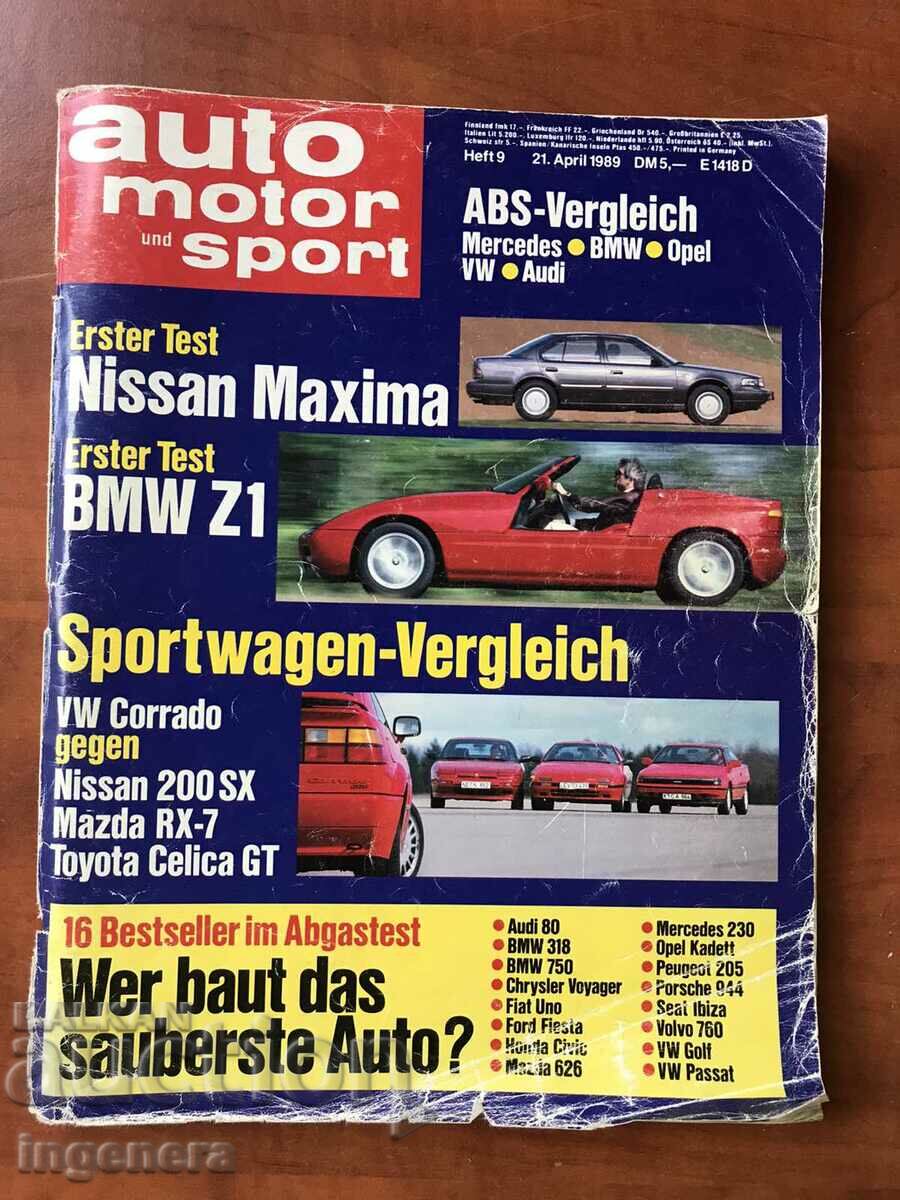 REVISTA "auto motor und sport" - 21 APRILIE 1989 - 352 STR.