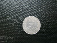 Суринам  25  цент  1966