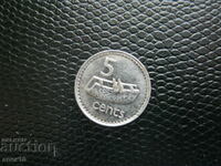 Fiji 5 cents 1992