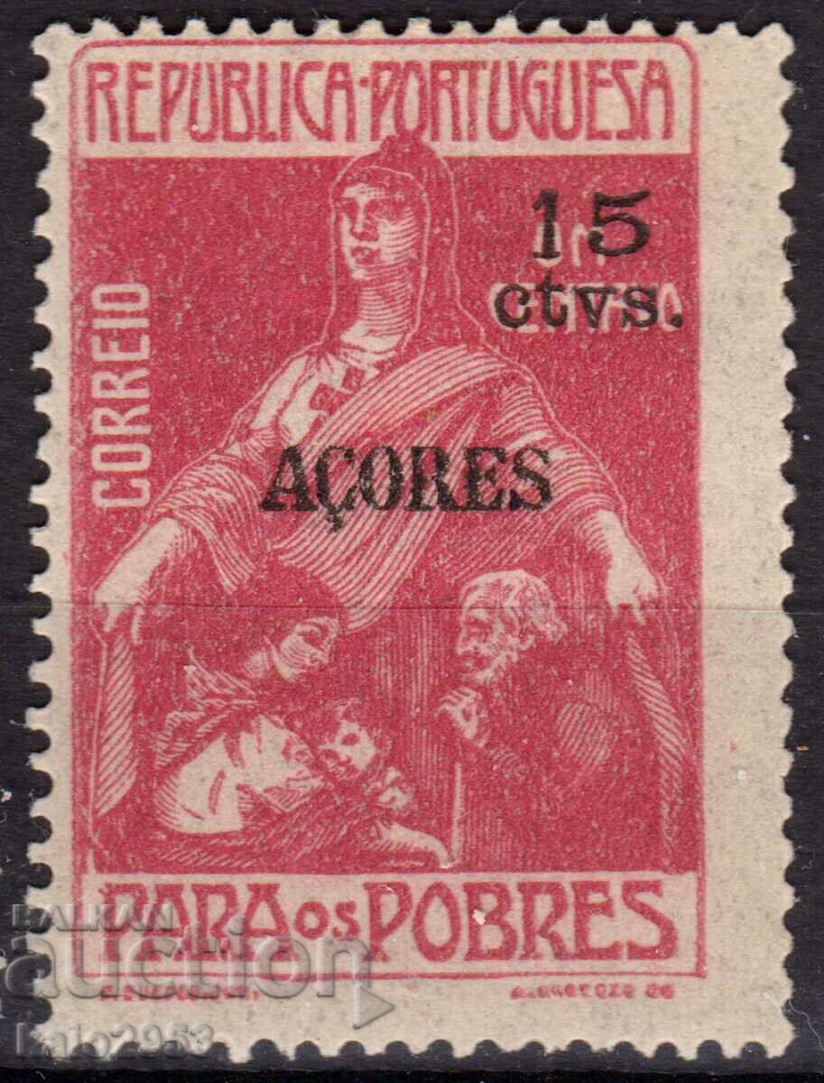 Portugal/Acores-1938-Overprint+denomination,MLH