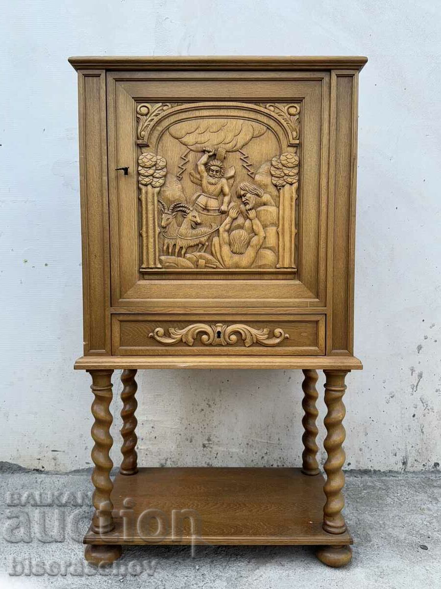 Beautiful massive cabinet with wood carving