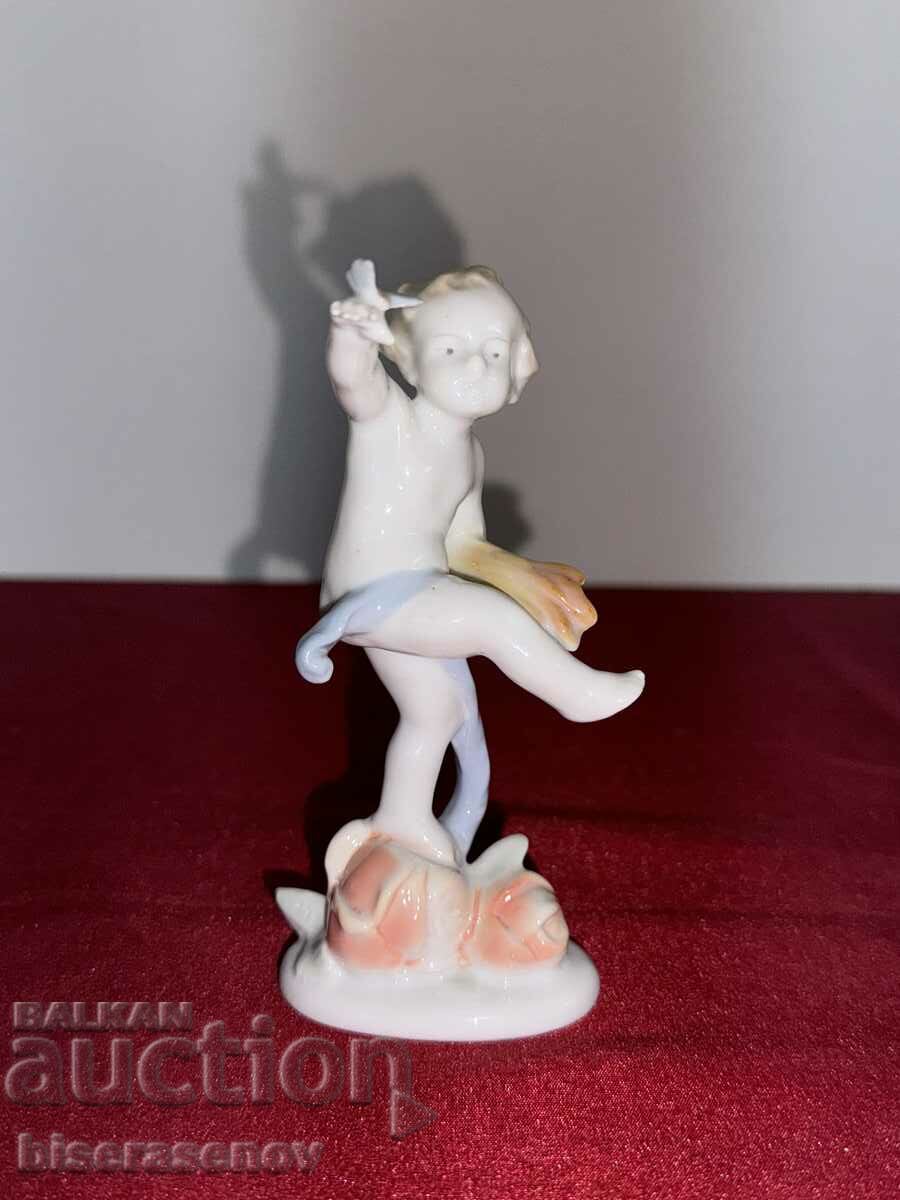 A beautiful porcelain figure with markings, no marks