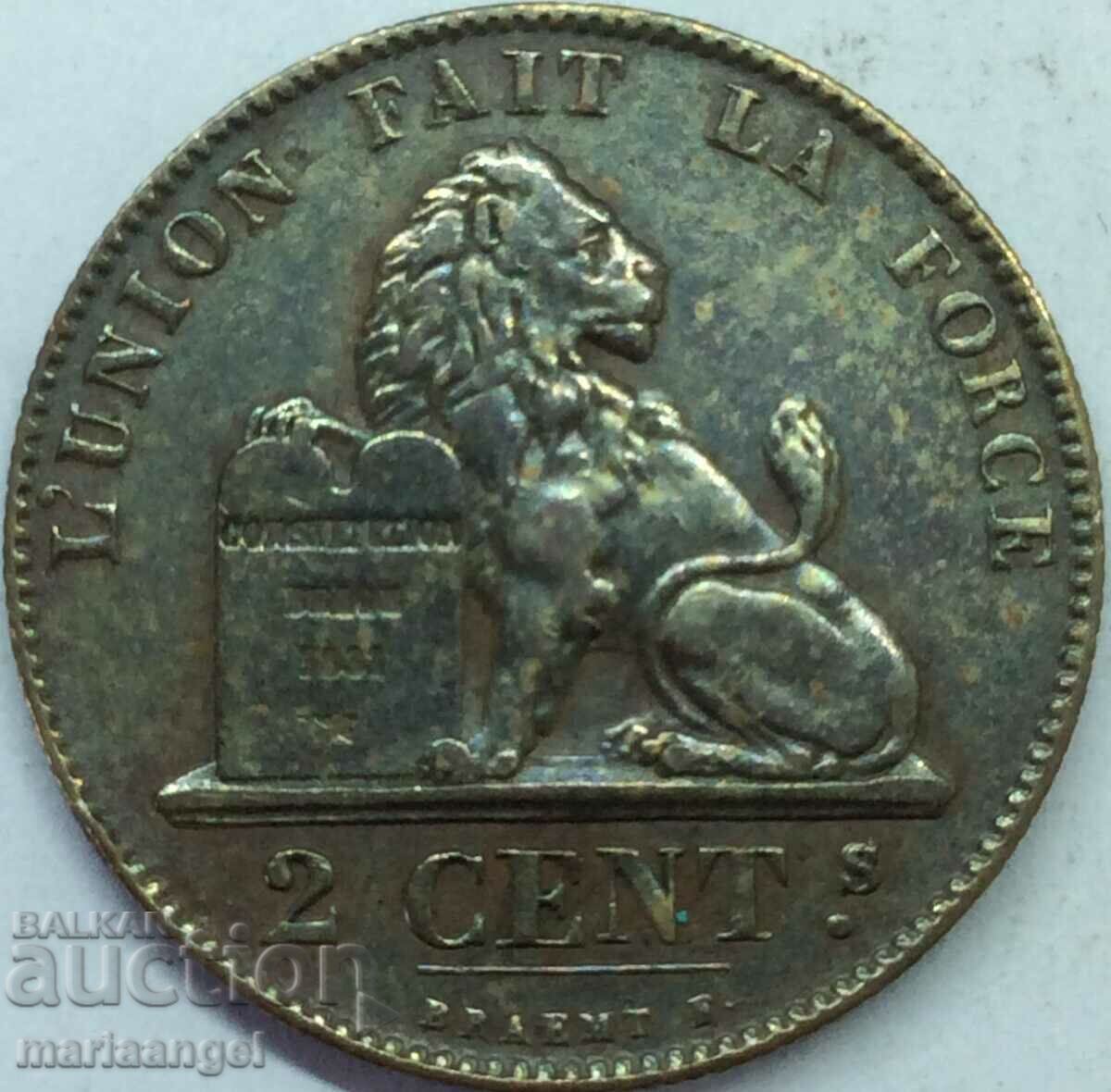 2 cents 1863 Belgium