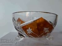 Beautiful crystal bowl, Bohemia candy box