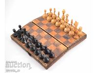 Φορητό ξύλινο σκάκι 17 x 17 cm