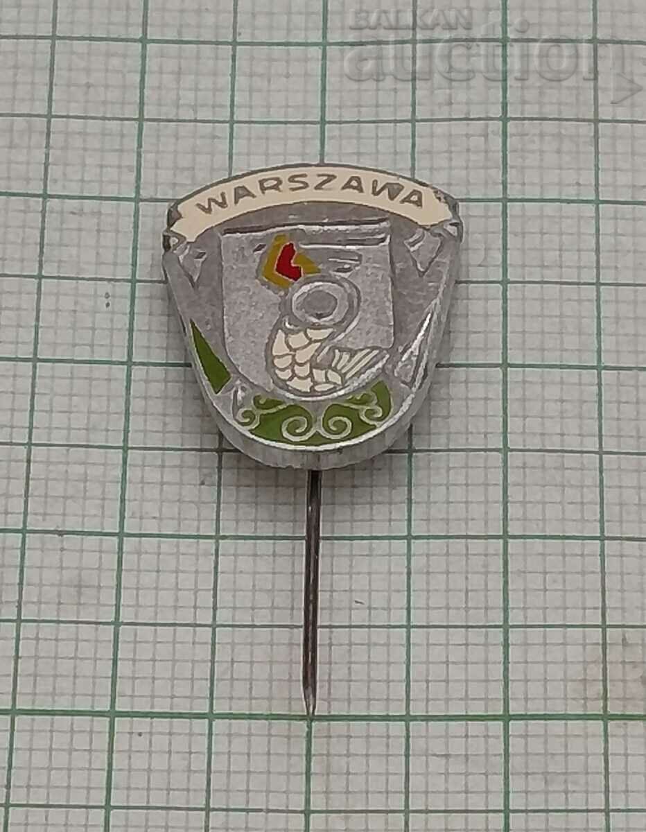 RUSALKA WARSAW COAT OF COAT POLAND BADGE ESMAL