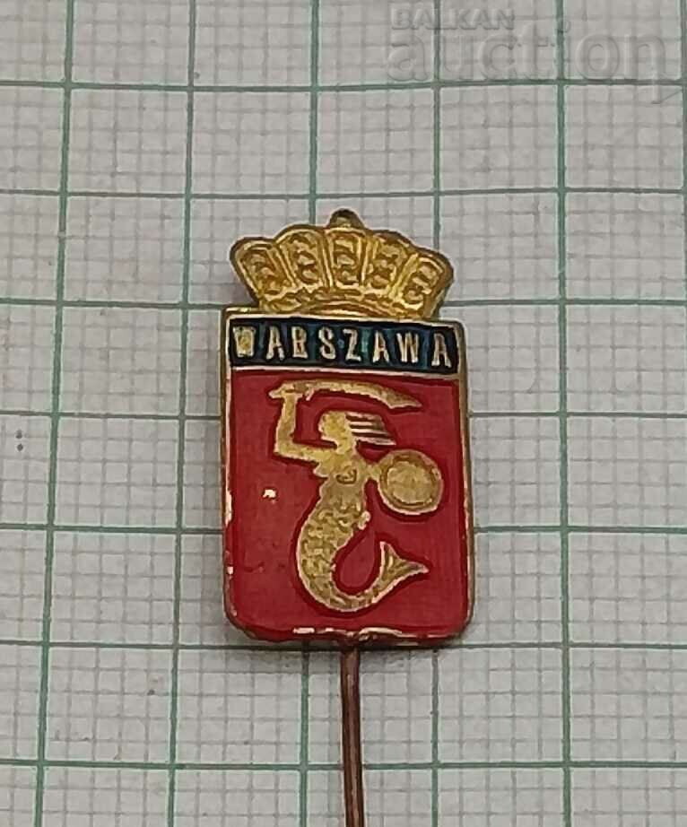 RUSALKA WARSAW COAT OF COAT POLAND BADGE with price 5.00 BGN | € 2.56