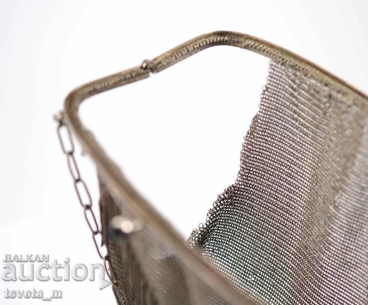 Antique Ladies' Silver-Plated Handbag Kingdom of Bulgaria - 5