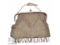 Geantă veche de damă argintată Regatul Bulgariei