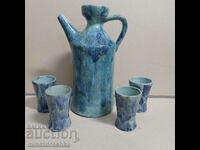 Ceramic jug and cups